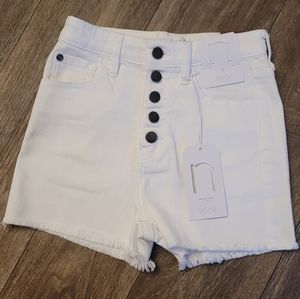 Pink Lily white denim shorts size Small